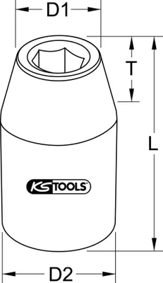 Image de KS TOOLS Douille d'adaptation d'embout 1/2", pour embouts 5/16 (911.1253)
