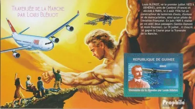 Produktbild von Briefmarken Guinea 2009 Mi Block 1699 (kompl. Ausgabe) postfrisch Kanalüberquerung von Louis Bleriot
