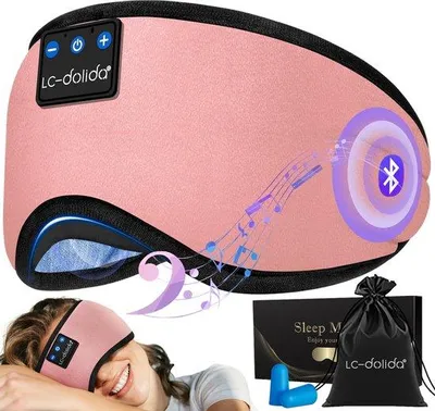 Productafbeelding van Hoofdtelefoon-slaapmasker, draadloos, 14 uur speelduur, verduisterend, comfortabel