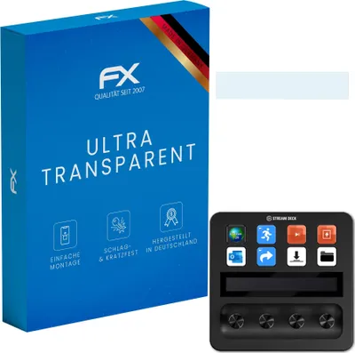 Produktbild von atFoliX FX-Clear 3x Schutzfolie kompatibel mit Elgato Stream Deck Plus Displayschutzfolie