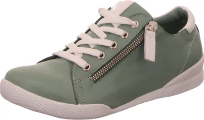 Produktbild von Damen Sneakers aus cromfrei gegerbtem Glattleder mit Kreppsohle, normale Weite, Gr. 39