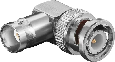 Obrázok produktu pre goobay BNC Winkelstecker auf Kupplung mit goldkontakten (Bulk)