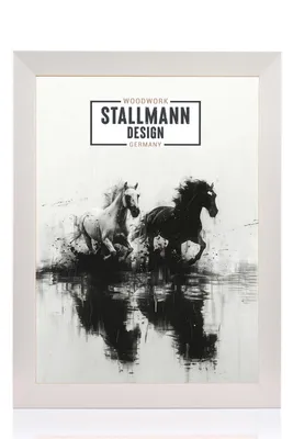 Produktbild von MDF Bilderrahmen Alu Optik in 90x120 cm – 40 mm breite Leiste – mit Kunstglas – moderner Fotorahmen