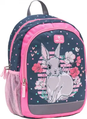 Produktbild von Belmil Kiddy Plus Kindergartenrucksack Bunny, für 3-6 Jährige Kinder, Kindergarten & Reisen, aus wasserdichtem Polyester, 33x23x13 cm, waschmaschinengeeignet, mit Brustgurt, reflektierenden Elementen, robusten Reißverschlüssen, Seitentaschen, großem Haupt- & Frontfach, Namensschild, weichen Rückenpolstern, verstellbaren, gepolsterten Schultergurten