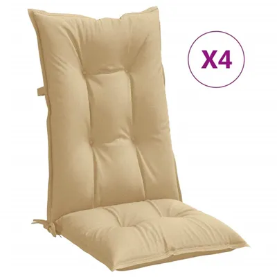 Obrázok produktu pre vidaXL Vysoké vankúše na operadlo 4 ks. Melange Beige 120x50x7 cm látka