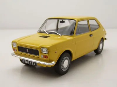 Produktbild von Fiat 127 gelb Modellauto 1:24 Whitebox