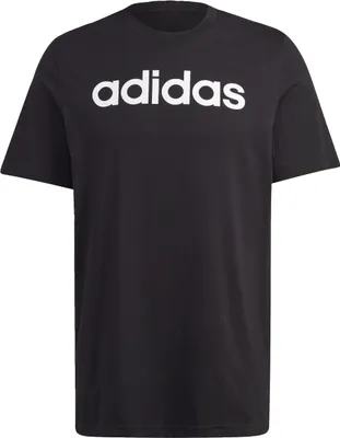 Produktbild von adidas Essentials Single Jersey Linear Logo Ricamato Tee M IC9274 Pullunder adidas Größe: XL,
