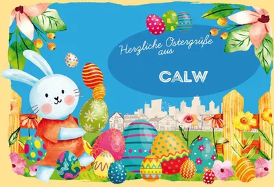Obrázok produktu pre vianmo Drevený nápis 30x20 cm Ostergrüße Calw