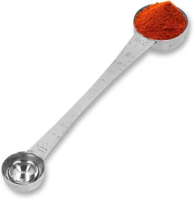 Obrázek produktu pro Dvoudílné odměrky, vyrobené z nerezové oceli, kávové a čajové lžičky s odměrkou, vhodné do kuchyně