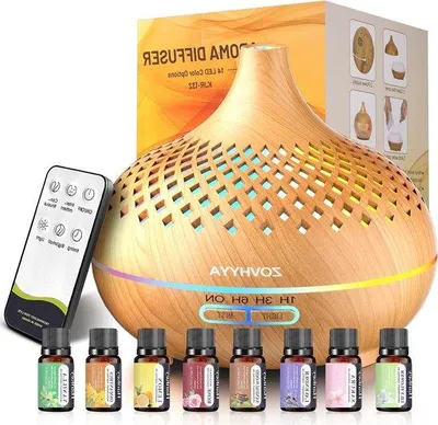 Produktbild von Diffusor für aromatische Öle 500 ml mit Fernbedienung 3 Timer und Automatikabschaltung