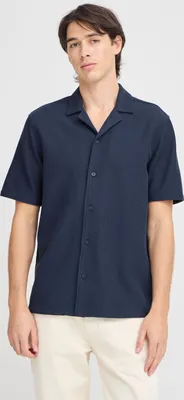 Produktbild von Casual Friday CFARCHER knitted Herren Kurzarmhemd Hemd Herrenhemd Baumwollmischung regular fit