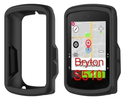 Zdjęcie produktu dla Etui silikonowe, odporne na wstrząsy, do komputera rowerowego Bryton Rider S510, kolor czarny