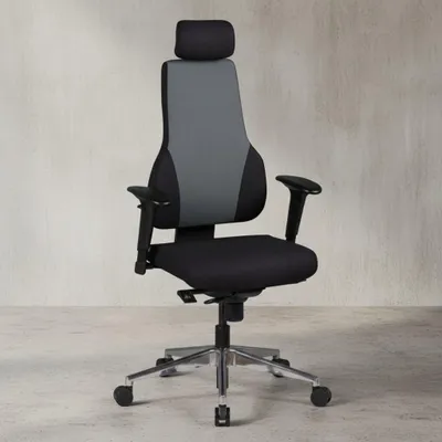 Chefsessel "Fabio"_ 3-Punkt-Synchronmechanik_ ergonomische Rückenlehne_ höhenverstellbare Kopfstütze_ Aluminium-Fußkreuz_ 120 kg Belastbarkeit - KADIMA DESIGN_Größe_ 63x63x149 cm_#sku_BARSPM1.272#