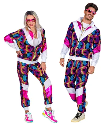 Produktbild von 80 er Jahre Disco Trainingsanzug für Sie und Ihn  Jogginganzug Gr. S bis 2XL -  80ties M - 175 -182 cm