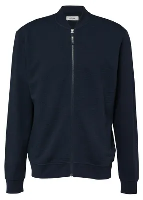Produktbild von s.Oliver Herren Sweatshirtjacke Blau Jacquard