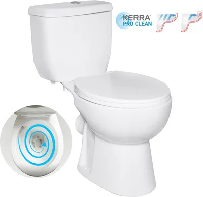 Produktbild von Kerra | Kompakt-wc Tetra - Weiß - 73 X 37,5 Cm - Ohne Rand - Wirbelspülsystem