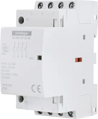 Zdjęcie produktu dla Stycznik modułowy SC201 2P 25A typ 40 (4NO   0NC) SCHELINGER