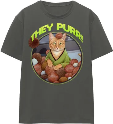 Imagen del producto de Camiseta uni Star Trek, diseño "The Purr", para hombre/mujer, modelo TV16279 (talla XL), color carbón