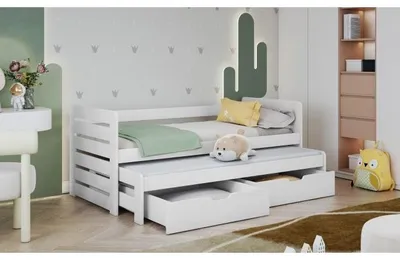 Obrázek produktu pro Dětská postel s přistýlkou 80x200 SAGLA 1 - bílá