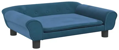 Obrázek produktu pro vidaXL Dětská pohovka modrá 70x45x26 cm sametová