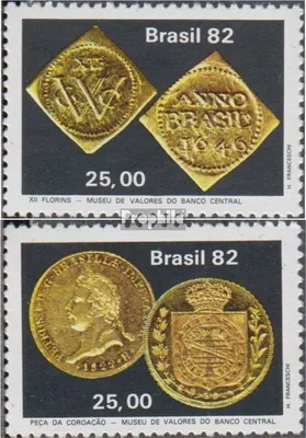 Produktbild von Briefmarken Brasilien 1982 Mi 1917-1918 (kompl.Ausg.) postfrisch Zentralbank Museum