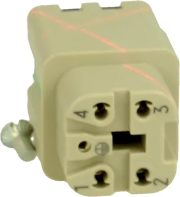 Produktbild von HARTING Han 4A Buchseneinsatz (F) Quick-Lock-Anschluss, 4-polig+PE 230V/400V, 10A - 1 Stück