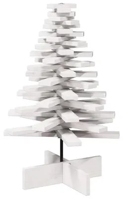 Immagine prodotto di vidaXL Albero di Natale da decorare bianco 80 cm in legno di pino massiccio