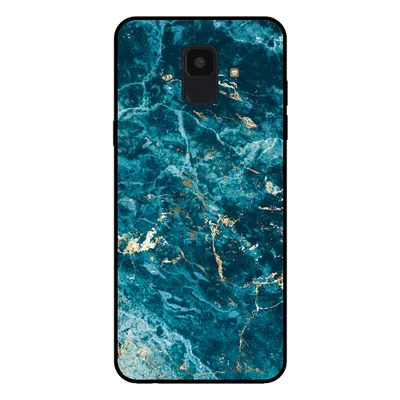 Image de Smartphonica Coque pour Samsung Galaxy A6 2018 avec impression marbre - Coque arrière TPU design marbre - Bleu