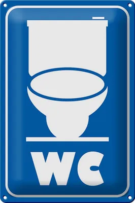 Produktbild von Blechschild Hinweis 20x30cm WC Piktogramm Toilette