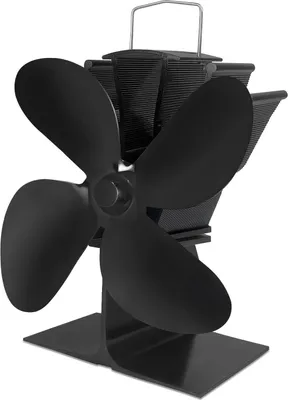 Produktbild von YUENFONG Kaminventilator 4 Blatt Ofenventilator, angetrieben durch Wärme, leiser Betrieb und umweltfreundlich, zirkuliert warme Luft, wärmebetriebener Ventilator für Öfen, Holzöfen, Kamin