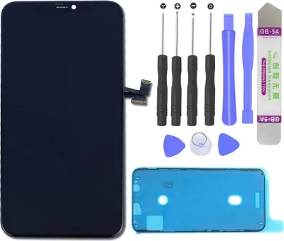 Produktbild von iPhone 11 Pro Max 6.5 (A2161 / A2220 / A2218) 3D Retina LCD Display Bildschirm Glas Scheibe Touch Screen Digitizer Schwarz