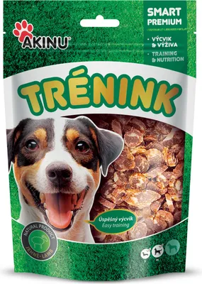 Obrázek produktu pro Akinu Trénink Jehněčí & treska lupínky pamlsek pro psy 120 g