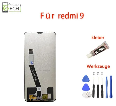 Produktbild von Für Xiaomi Redmi 9 LCD Display Bildschirm Touch Screen Kleber + Werkzeuge