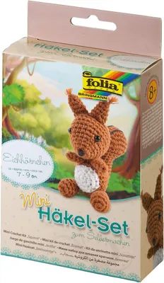 Produktbild von Folia - Mini-Häkelset Eichhörnchen 7 - 9 cm