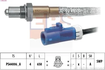 Produktbild von EPS Lambdasonde für FORD FOCUS III Turnier Beheizt Planarsonde 650mm 1.998.300