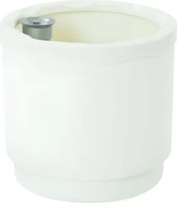 Image de Jardinière Auto-irrigante Blanche ø22cm Arrosage Autonome, Design épuré - Plastiken