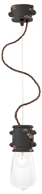 Image de Ferroluce Urban Lampe à suspendre Ø 12cm Noir Rond