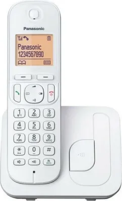 Produktbild von Panasonic KX-TGC210, DECT-Telefon, Kabelloses Mobilteil, Freisprecheinrichtung, 50 Eintragungen, Anrufer-Identifikation, Weiß