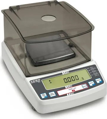 Produktbild von KERN & SOHN Präzisionswaage, 0,62 kg, Weiß, Edelstahl, 112 mm, 112 mm, 4,2 kg