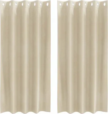 Zdjęcie produktu dla vidaXL Zasłony zaciemniające 2 szt. kremowe 140 x 175 cm aksamitne