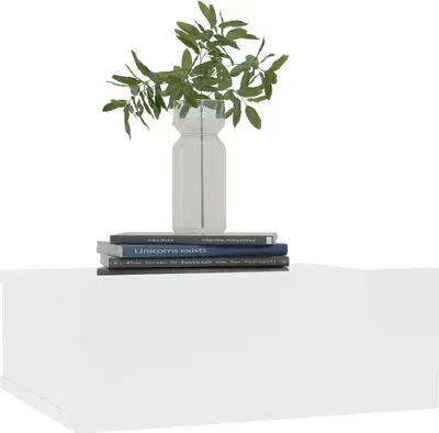Produktbild von Möbel Nachttisch Elegantes Design - Beistelltisch - Hängender Nachttisch Weiß 40x30x15 cm Holzwerkstoff Top3225717