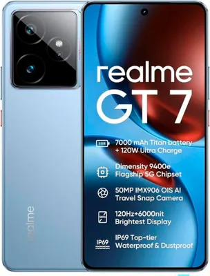 Produktbild von realme GT 7, 17,2 cm (6.78"), 12 GB, 512 GB, 50 MP, Android 15, Blau