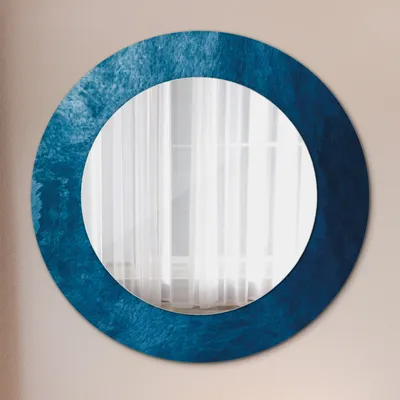 Produktbild von Wohnzimmer Spiegel - Mirror zum Wandspiegel Schlafzimmer – Schminkspiegel - Abstrakt Kunst - Runder: Ø50cm