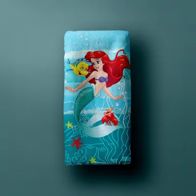 Immagine prodotto di Asciugamano da doccia Disney Arielle Telo da bagno Telo da spiaggia 70 x 140 cm