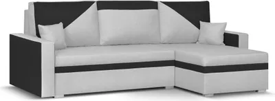 Produktbild von ASTO1 Ecksofa mit Schlaffunktion - Silber/Schwarz