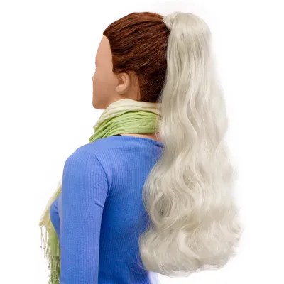 Obrázek produktu pro hair2heart Prodloužení copánku Prodloužení copánku vlnité - platinová blond 60cm 100g