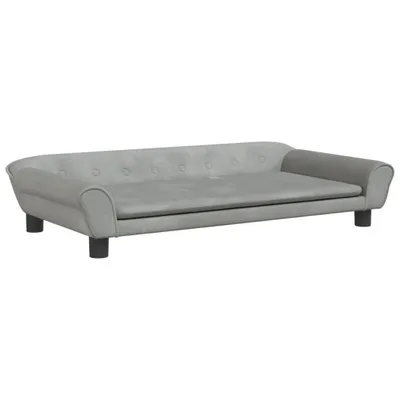 Immagine prodotto di vidaXL Divano per bambini Grigio chiaro 100x50x26 cm Velluto