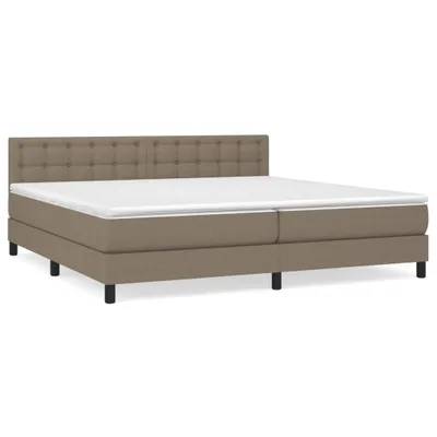 Produktbild von Boxspringbett mit Matratze Taupe 200x200 cm Stoff