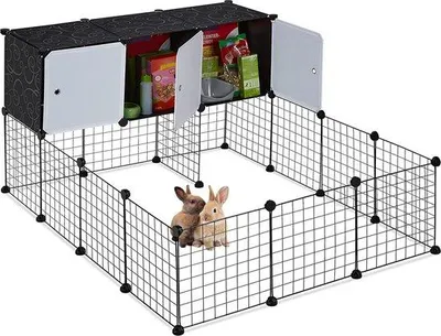 Produktbild von Famanu Käfig für kleine Tiere und Meerschweinchen - Erweiterbar