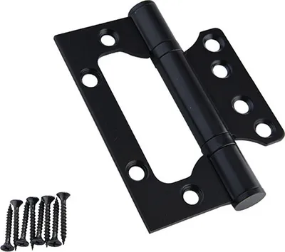 Immagine prodotto di INF Cerniere per porte resistenti con viti (confezione da 4) Nero 4